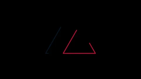Triangle shape stroke icon animation video Stock Footage 296408540