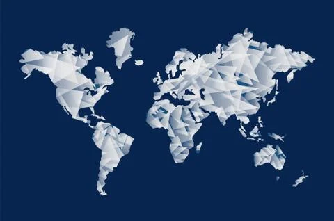Triangle shape world map concept illustration イラスト素材