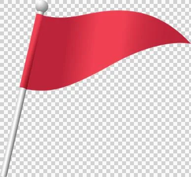 Triangle-shaped flag flapping Stock Illustration
