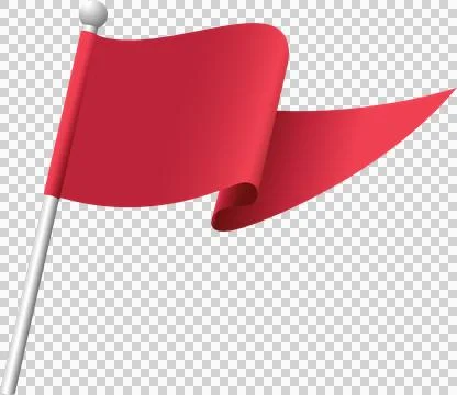 Triangle-shaped flag flapping Stock Illustration