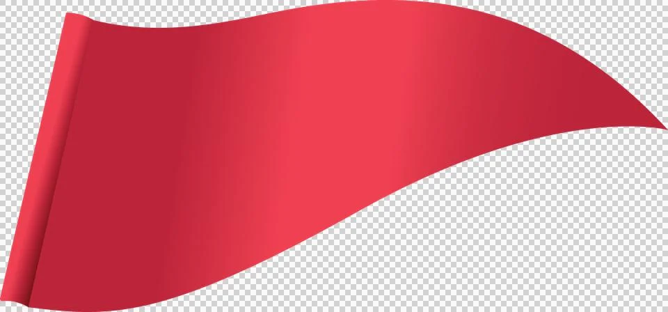 Triangle-shaped flag flapping Stock Illustration