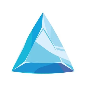 Triangle shaped gem Stock Illustration