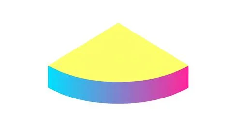 A triangle shaped hat with a blue and pink stripe Stock Illustration