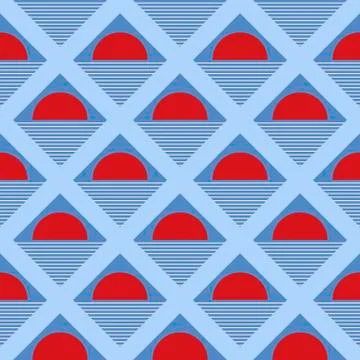 Triangle shaped polka dots seamless pattern background - vector Illustrazione stock