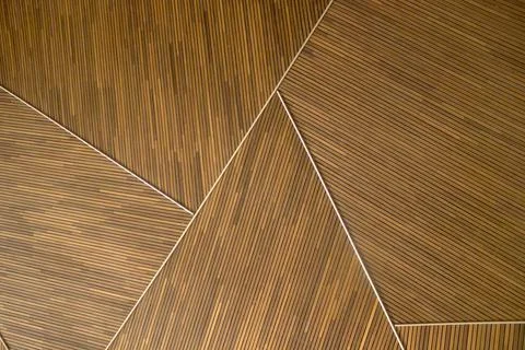 A triangle shaped wooden background texture pattern at the Shanghai Perform.. Stock Photos