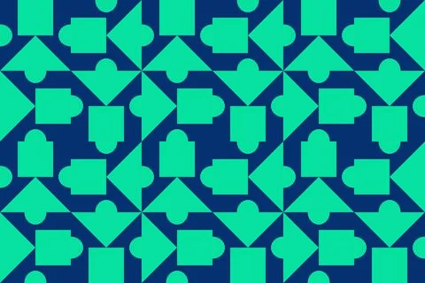 Triangle Shapes and Designs Green Colors Geometric Pattern Geometric Background 스톡 일러스트