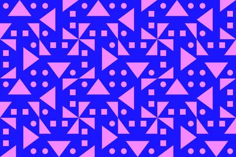 Triangle Shapes and Designs Pink Colors Geometric Pattern Geometric Background Illustrazione stock