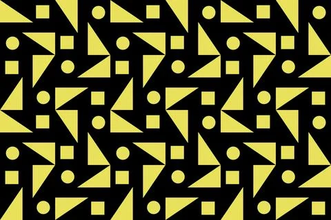 Triangle Shapes and Designs Yellow Colors Geometric Pattern Geometric Background Stock Illustration