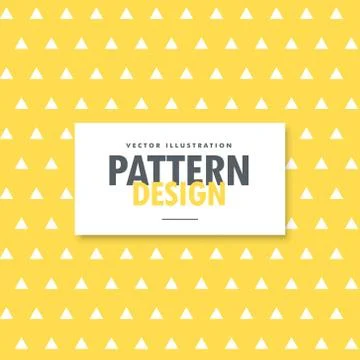 Triangle shapes pattern on yellow background 스톡 일러스트