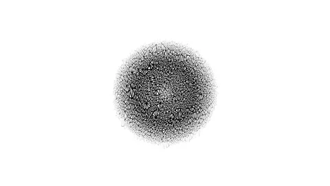 Triangle shatter central pulse loop Stock Footage 75444644