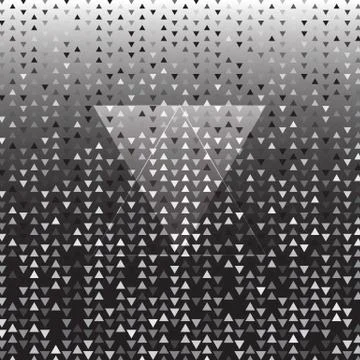 Triangle silver halftone dot abstract background Stock Illustration