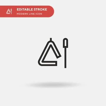 Triangle Simple vector icon. Illustration symbol design template for web mobi Stock Illustration