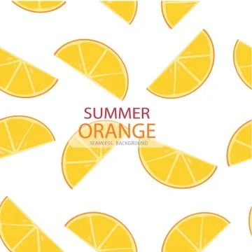 Triangle slices of orange pattern, seamless background, summer concept Stock Illustration