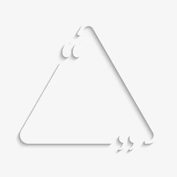 Triangle Speech Bubble Quote. Speech Quotes. Stock Illustration