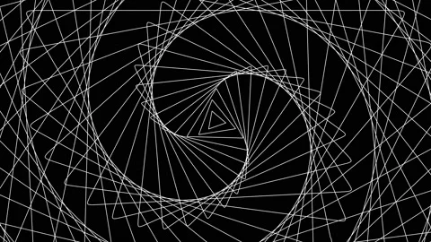 Triangle spin geometric on black background loop. Twisting triangular radar.. Stock Footage 229710550