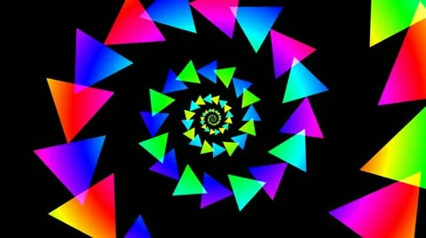 Triangle spiral colorfull Stock Footage 18009935