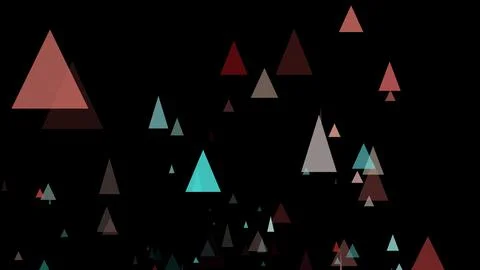 Triangle springs up on a black background Stock Illustration