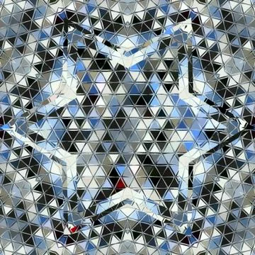 Triangle star background in blue and white Illustrazione stock