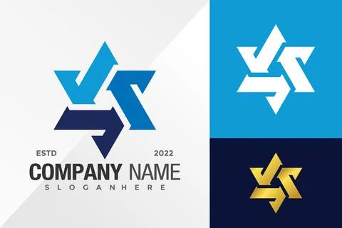 Triangle Star Logo Design Vector illustration template Stock Illustration