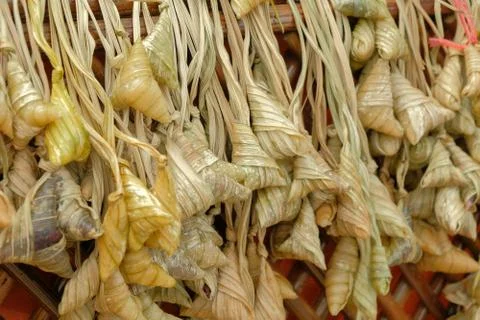 Triangle sticky rice Stock Photos