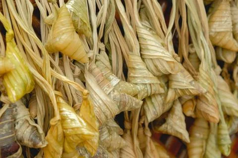 Triangle sticky rice Stock Photos