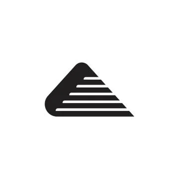 Triangle stripes geometric simple logo vector Stock Illustration