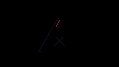 Triangle Stroke Icon animate symbols in composition and explosion Stock Footage 296408520