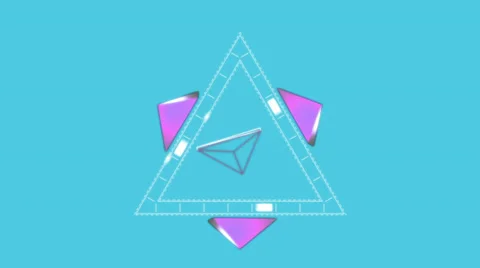 TRIANGLE structure. ALPHA MATTE Video stock 33952194
