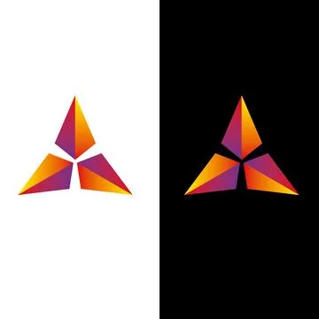 Triangle Studio Logo Template. Elements triangle logo. Abstract symbol business  Stock Illustration