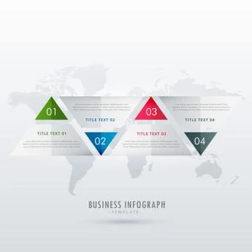 Triangle style infographic timeline design template Stock Illustration