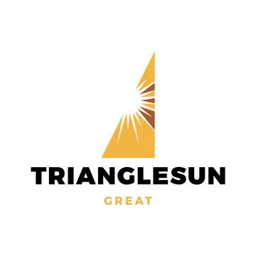 Triangle Sun Icon Logo Design Template Ilustración de archivo