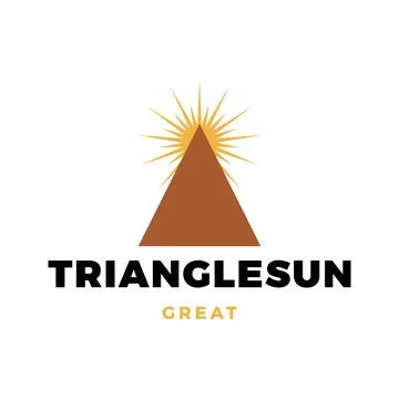 Triangle Sun Icon Logo Design Template Ilustración de archivo