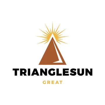Triangle Sun Icon Logo Design Template Ilustración de archivo