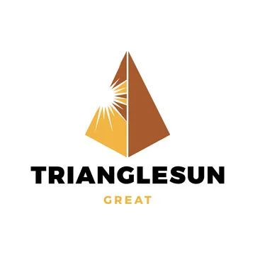 Triangle Sun Icon Logo Design Template Stock Illustration