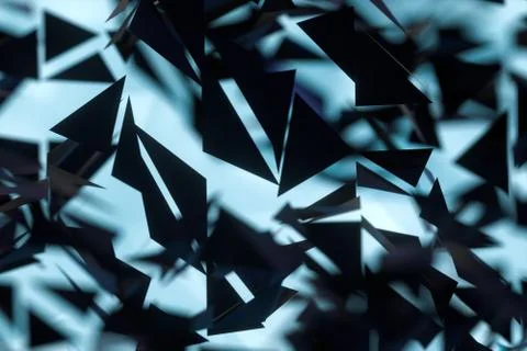 Triangle surface plane with structure lines, 3d rendering. Stock Illustration