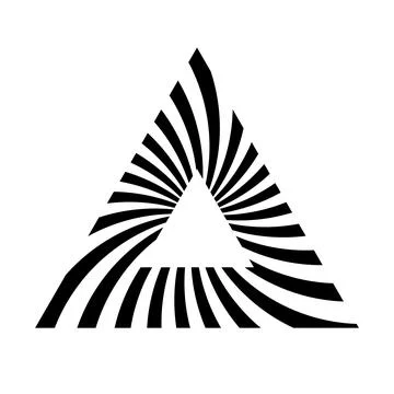 Triangle swirl design element. Stock Illustration