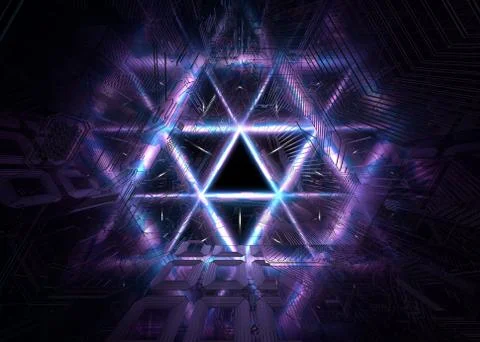 Triangle tech background Stock Illustration