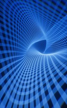 Triangle technology grid tunnel, 3d rendering. Stock Illustration