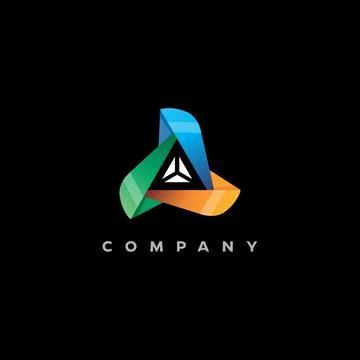 Triangle Technology Logo Design Ilustração Stock