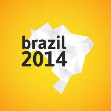 Triangle texture brazil map Stock Illustration