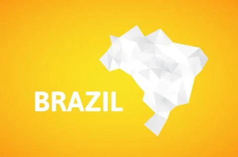Triangle texture brazil map Stock Illustration