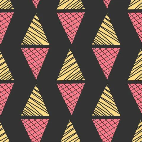 Triangle texture effect seamless background print. repeat pattern background  Stockillustratie