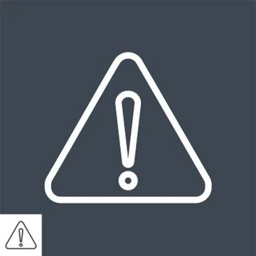 Triangle Thin Line Vector Icon 스톡 일러스트