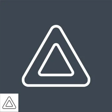 Triangle Thin Line Vector Icon 스톡 일러스트