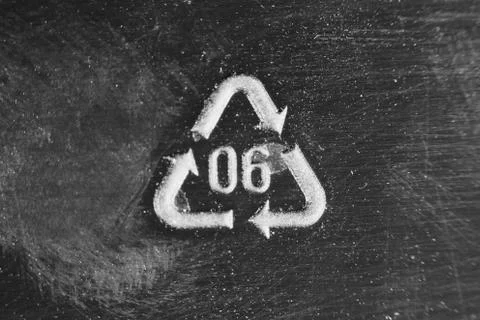 The triangle of the three arrows - Moebius Loop and view of plastic 06. Stock Photos