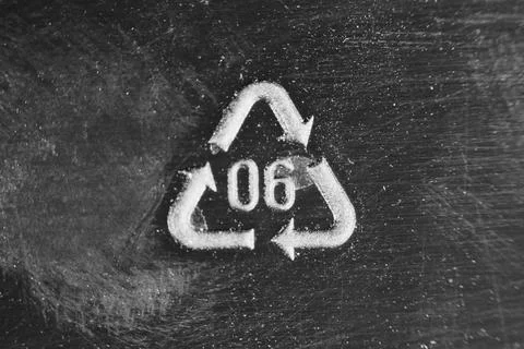 The triangle of the three arrows - Moebius Loop and view of plastic 06. Th... Stock Photos