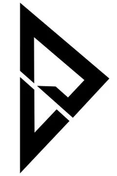 Triangle with three line logo Illustrazione stock