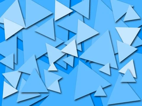 Triangle Tones Blue 3D Stock Illustration