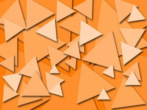 Triangle Tones Orange 3D Stock Illustration