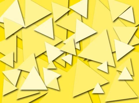 Triangle Tones Yellow 3D Stock Illustration